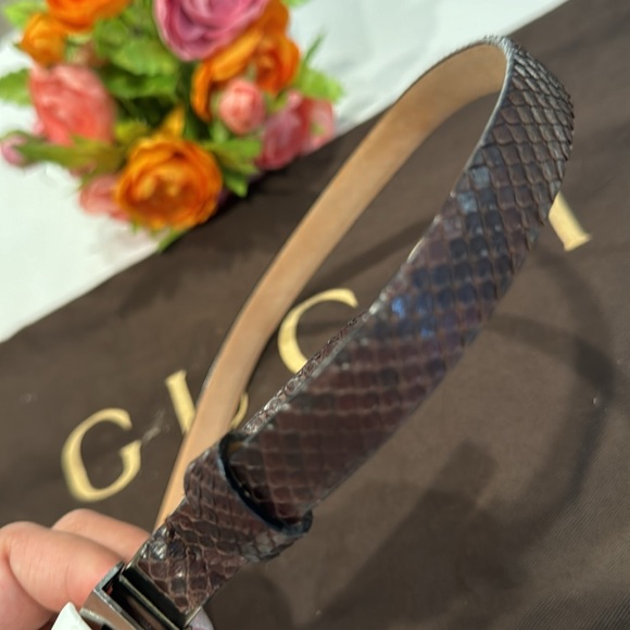 Authentic Gucci phyton leather belt main image 10
